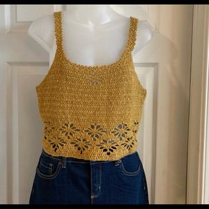 AE Crochet Cropped Tank Top